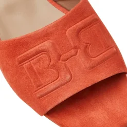 Bruno Magli Fabia Single Banded Slide Orange Suede Online