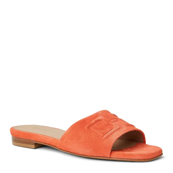 Bruno Magli Fabia Single Banded Slide Orange Suede