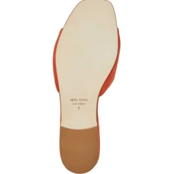 Bruno Magli Fabia Single Banded Slide Orange Suede
