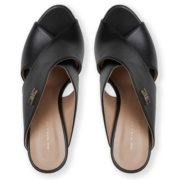 Bruno Magli Fatima Cross Band Heel Black