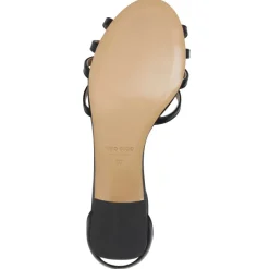Bruno Magli Felicity Strapped Sandal Low Heel Black Black Leather Hot