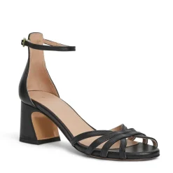 Bruno Magli Felicity Strapped Sandal Low Heel Black Black Leather Hot