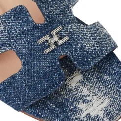 Bruno Magli Fina Single Band Sandal Denim Hot