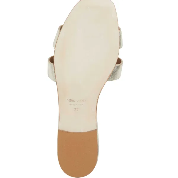 Bruno Magli Fina Single Band Sandal Metallic Gold Clearance