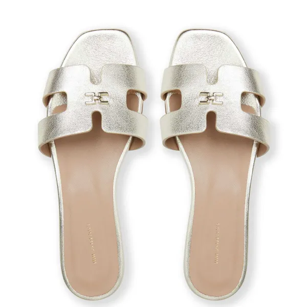 Bruno Magli Fina Single Band Sandal Metallic Gold Clearance