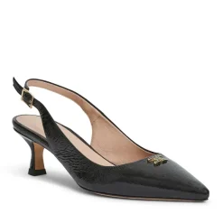 Bruno Magli Fiona Slingback Pump Black Crinkle Patent Black Patent Leather Sale