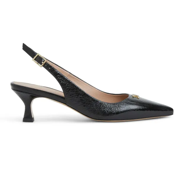 Bruno Magli Fiona Slingback Pump Black Crinkle Patent Black Patent Leather Online