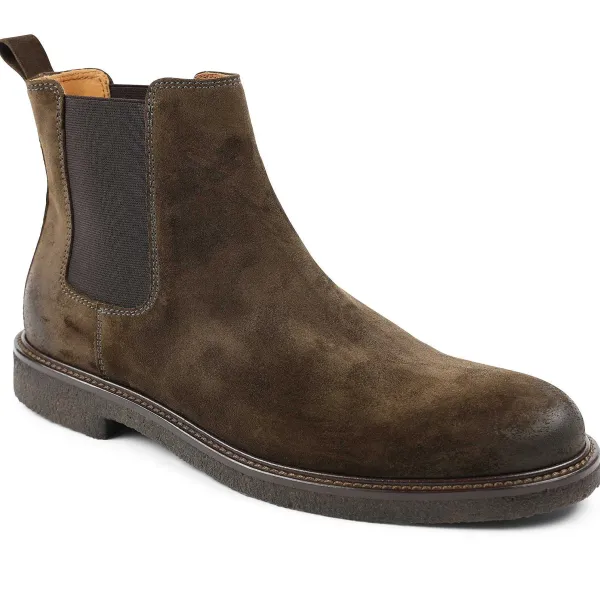 Bruno Magli Gasol Twin-Gore Chelsea Boot Dark Brown Sale