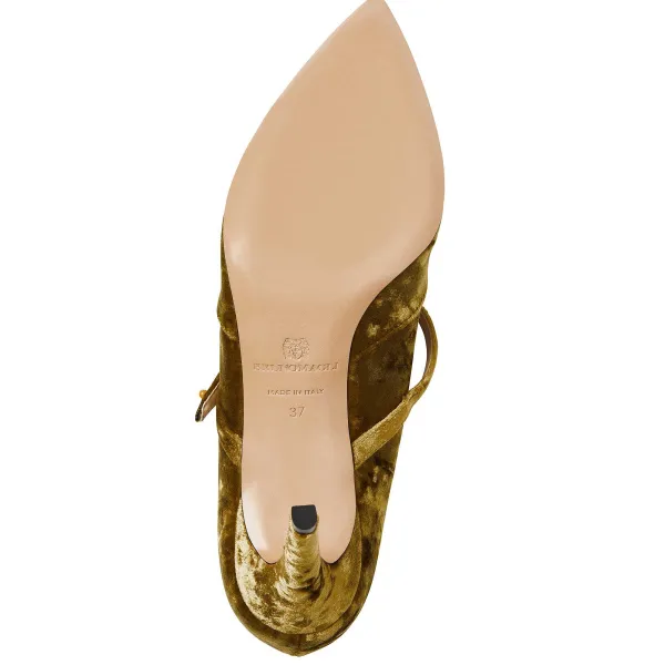 Bruno Magli Gemma Mary Jane Pump Olive Velvet Best