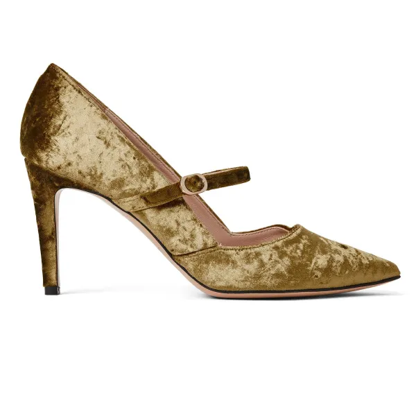 Bruno Magli Gemma Mary Jane Pump Olive Velvet Best