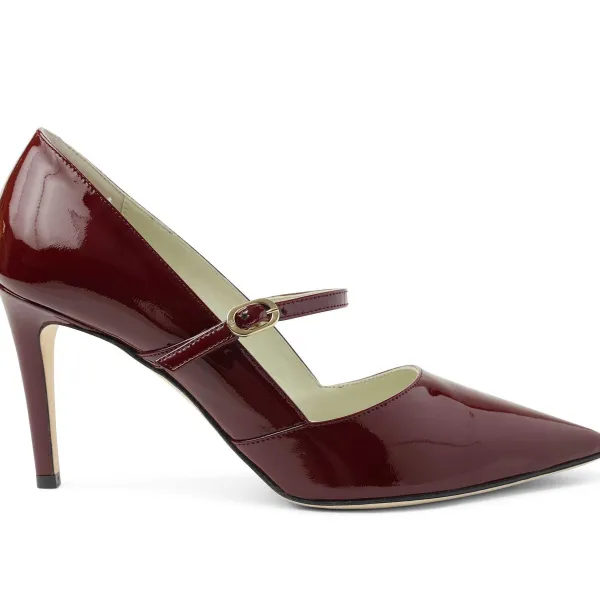 Bruno Magli Gemma Mary-Jane Leather Pump Patent Bordeaux Best