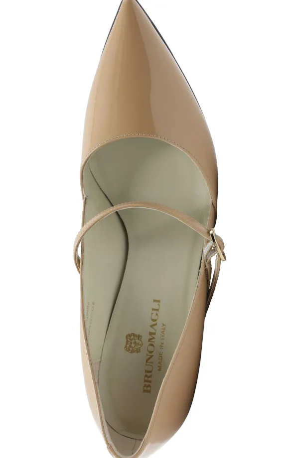 Bruno Magli Gemma Mary-Jane Leather Pump Honey Patent Best