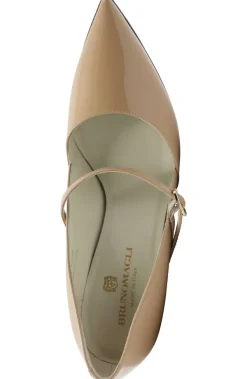 Bruno Magli Gemma Mary-Jane Leather Pump Honey Patent