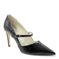 Bruno Magli Gemma Mary-Jane Leather Pump Black Patent Outlet