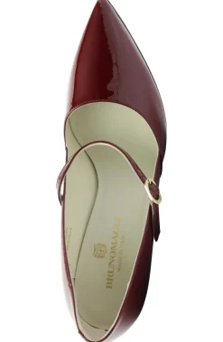 Bruno Magli Gemma Mary-Jane Leather Pump Patent Bordeaux Sale