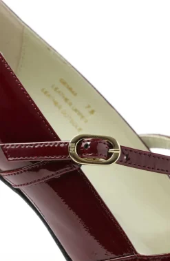 Bruno Magli Gemma Mary-Jane Leather Pump Patent Bordeaux Outlet