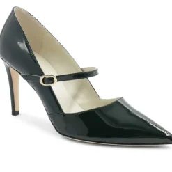 Bruno Magli Gemma Mary-Jane Leather Pump Emerald Patent Discount
