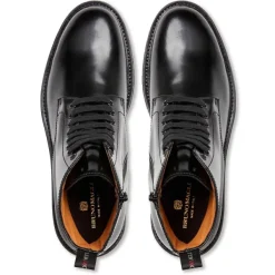 Bruno Magli Griffin 6 Inch Lace Up Leather Boot Black Outlet