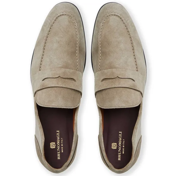 Bruno Magli Lastra Slip On Loafer Sand Suede Outlet