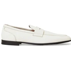 Bruno Magli Lastra Slip-On Leather Loafer-Off White Off-White Leather Discount