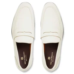 Bruno Magli Lastra Slip-On Leather Loafer-Off White Off-White Leather Discount