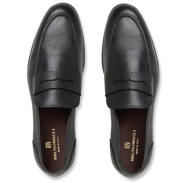 Bruno Magli Lastra Slip-On Leather Loafer-Black Black Leather Outlet