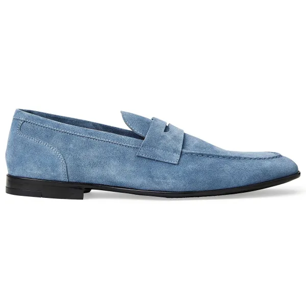 Bruno Magli Lastra Slip-On Suede Loafer-Light Blue Light Blue Suede Discount