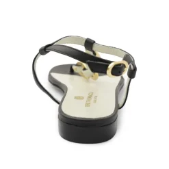 Bruno Magli Marina Leather Embellished Thong Sandal Black Sale