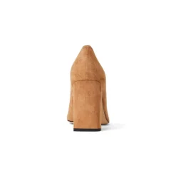 Bruno Magli Melania Square Toe Suede Pump Suede Camel Hot