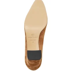 Bruno Magli Melania Square Toe Suede Pump Suede Camel Hot