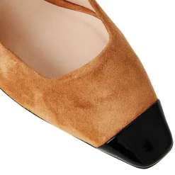 Bruno Magli Melania Square Toe Suede Pump Suede Camel Hot