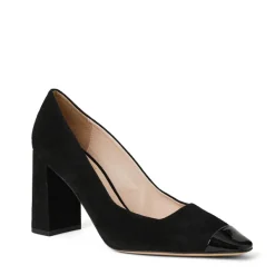 Bruno Magli Melania Square Toe Suede Pump Black Suede Online