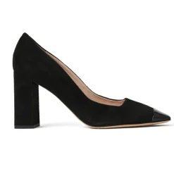 Bruno Magli Melania Square Toe Suede Pump Black Suede Online