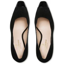Bruno Magli Melania Square Toe Suede Pump Black Suede Online