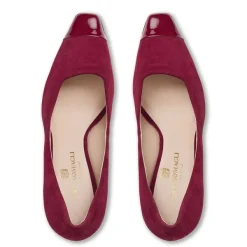 Bruno Magli Melania Square Toe Suede Pump Suede Ruby Clearance