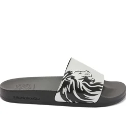 Bruno Magli Messe Shower Slide Silver Best