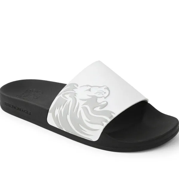 Bruno Magli Messe Shower Slide White Best