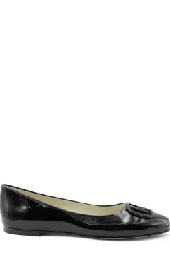Bruno Magli Mimi Signature Leather Ballet Flat Black Patent New