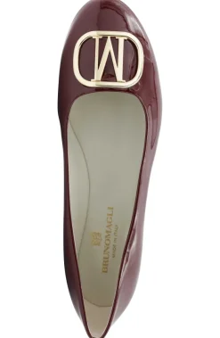 Bruno Magli Mimi Signature Leather Ballet Flat - Bordeaux Patent Bordeaux-Patent Online