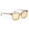 Bruno Magli Mona Square Acetate Sunglasses Nude