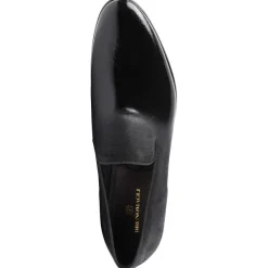 Bruno Magli Monet A-Line Patent Suede Smoking Slipper Black Outlet