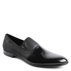 Bruno Magli Monet A-Line Patent Suede Smoking Slipper Black Discount