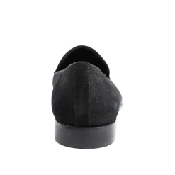 Bruno Magli Monet A-Line Patent Suede Smoking Slipper Black Discount