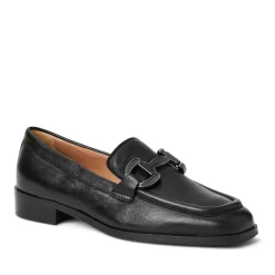 Bruno Magli Natalie Square Toe Loafer Leather Black Best