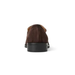 Bruno Magli Natalie Square Toe Loafer Brown Suede Discount