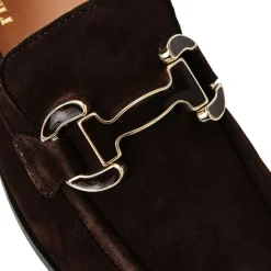 Bruno Magli Natalie Square Toe Loafer Brown Suede Discount