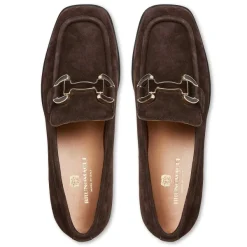 Bruno Magli Natalie Square Toe Loafer Brown Suede Discount