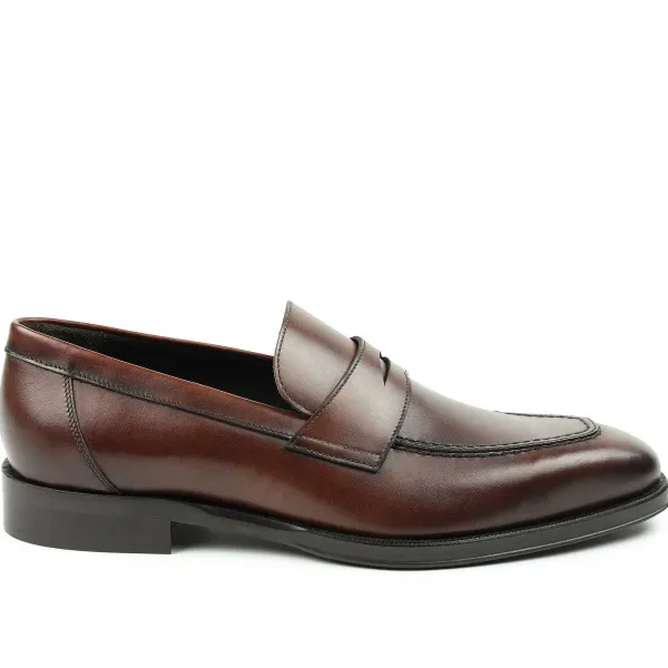 Bruno Magli Nathan Penny Loafer Rust New