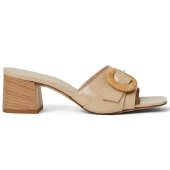 Bruno Magli Page Single Band Sandal Beige Patent Outlet