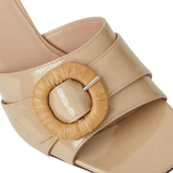 Bruno Magli Page Single Band Sandal Beige Patent Outlet